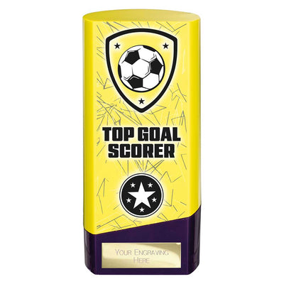 Prime Heavyweight Top Goal Scorer Football Award Trophy Yellow Purple