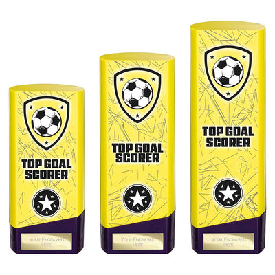 Prime Heavyweight Top Goal Scorer Football Award Trophy Yellow Purple