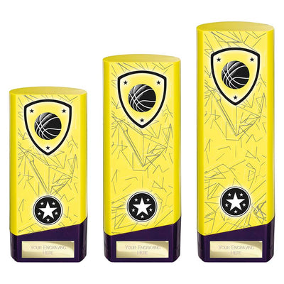 Prime Basketball Heavyweight Trophy Yellow And Purple