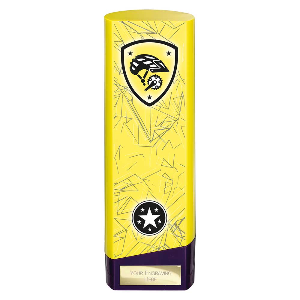 Prime Cycling Heavyweight Trophy Yellow And Purple