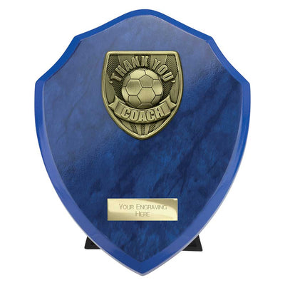 Cobra Plaque Thank You Coach Football Trophy Award Blue