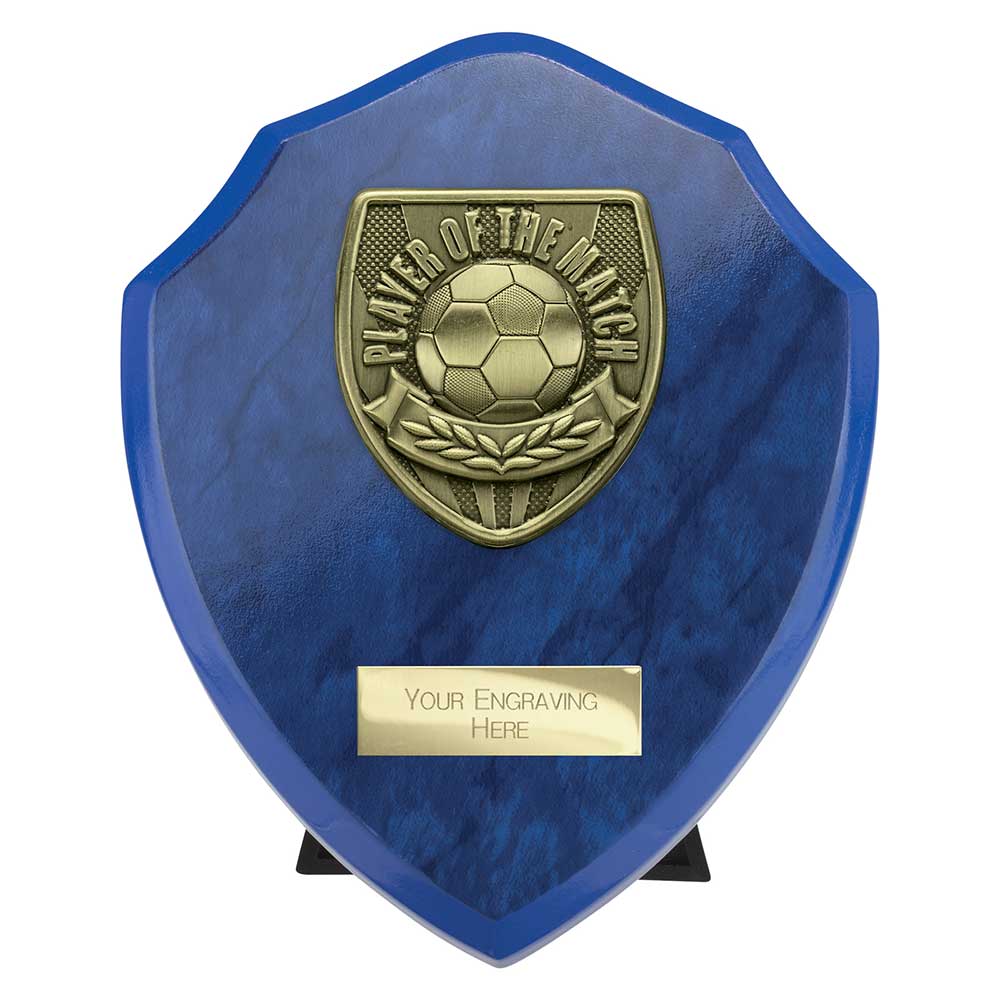 Cobra Plaque Player Of The Match Football Trophy Award Blue