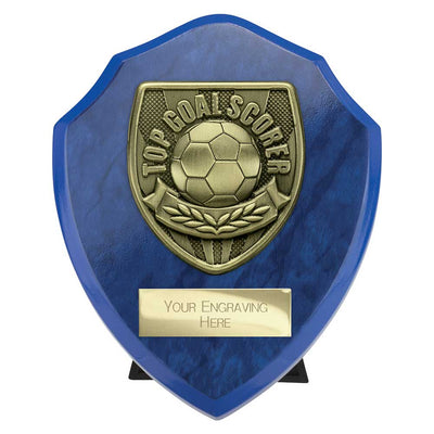 Cobra Plaque Top Scorer Football Trophy Award Blue