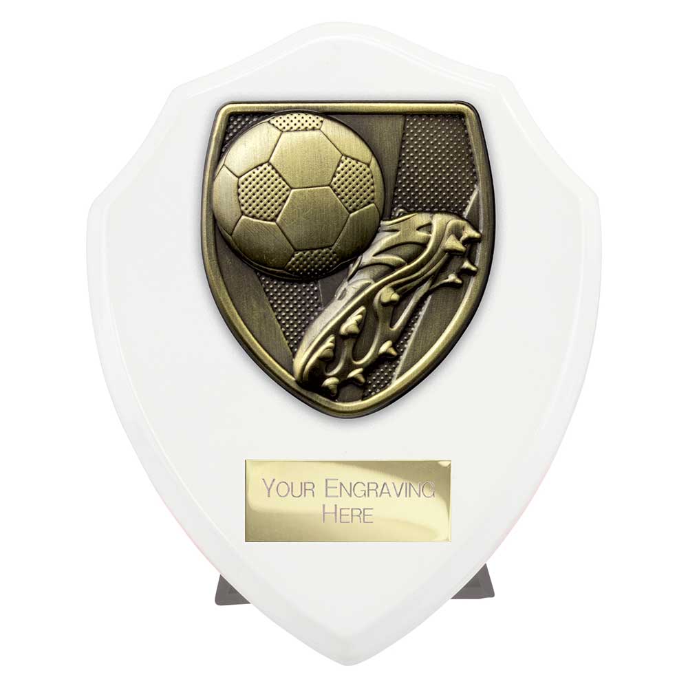 Cobra Football Boot Ball Award Plaque Trophy White