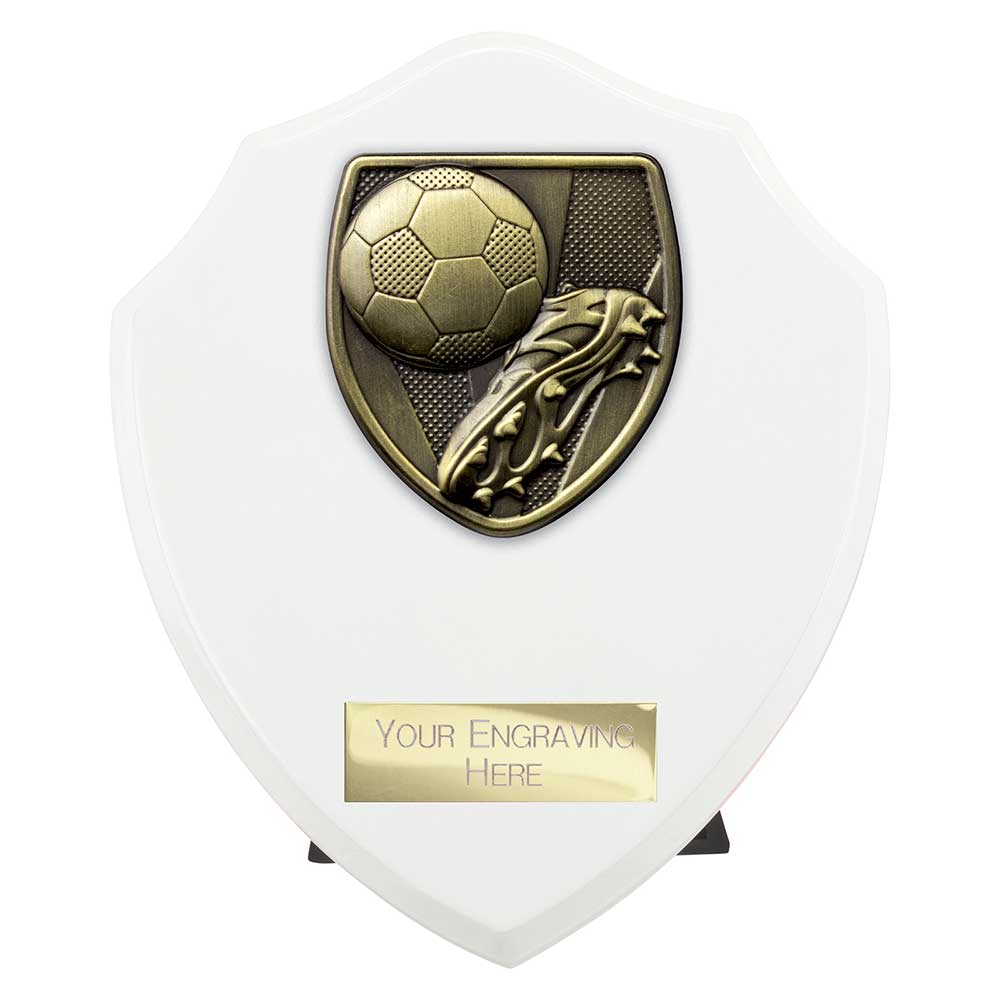 Cobra Football Boot Ball Award Plaque Trophy White