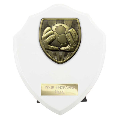 Cobra Football Goal Keeper Award Plaque Trophy White