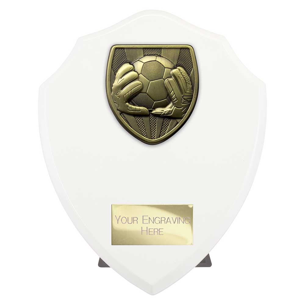 Cobra Football Goal Keeper Award Plaque Trophy White