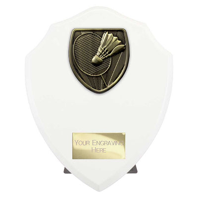 Cobra Plaque Award Badminton Trophy Arctic White