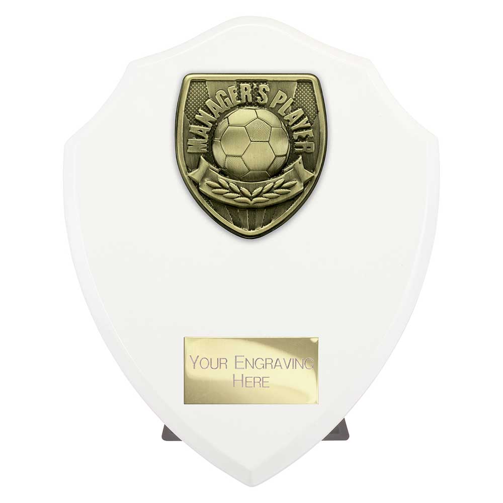 Cobra Plaque Managers Player Football Trophy Award White