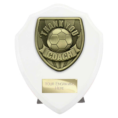 Cobra Plaque Thank you Coach Football Trophy Award - White