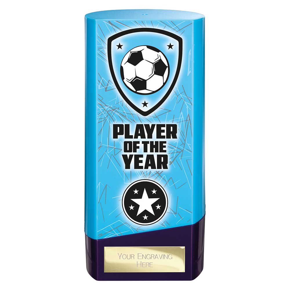 Prime Heavyweight Player Of The Year Football Award Trophy Blue Purple