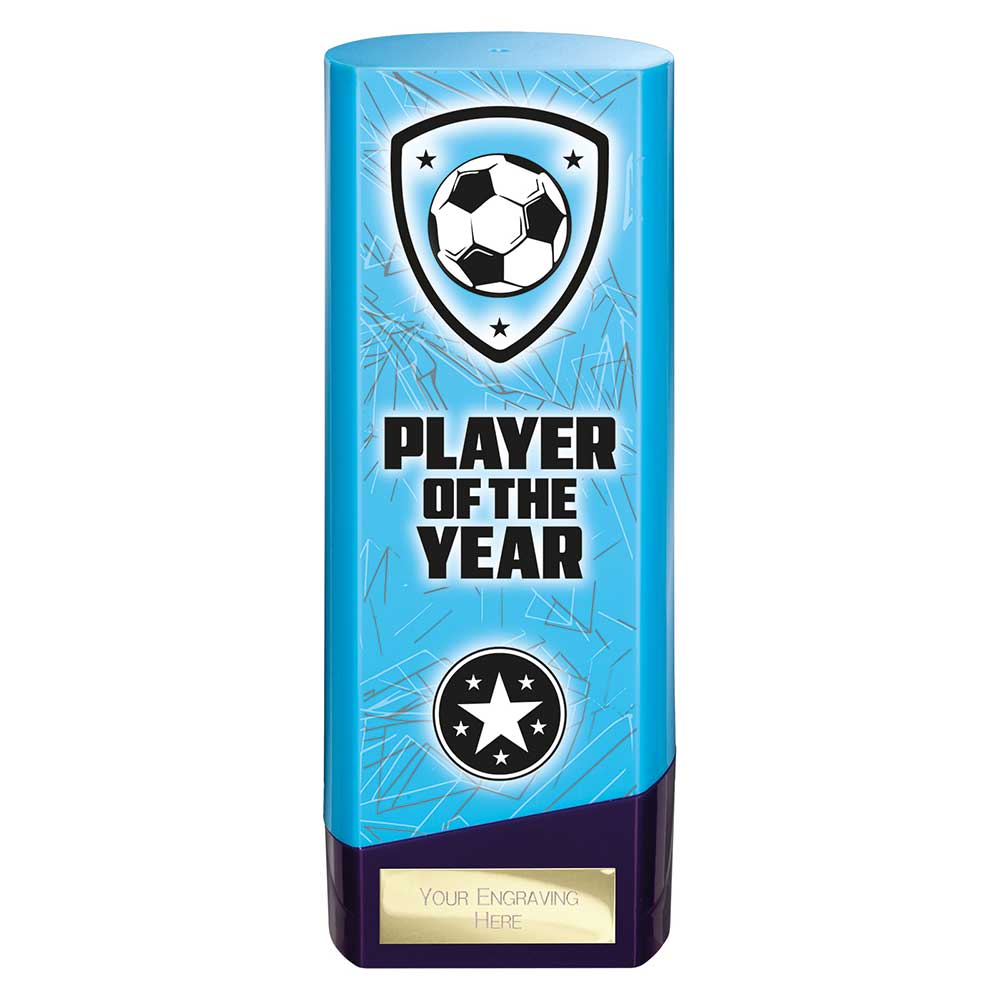 Prime Heavyweight Player Of The Year Football Award Trophy Blue Purple