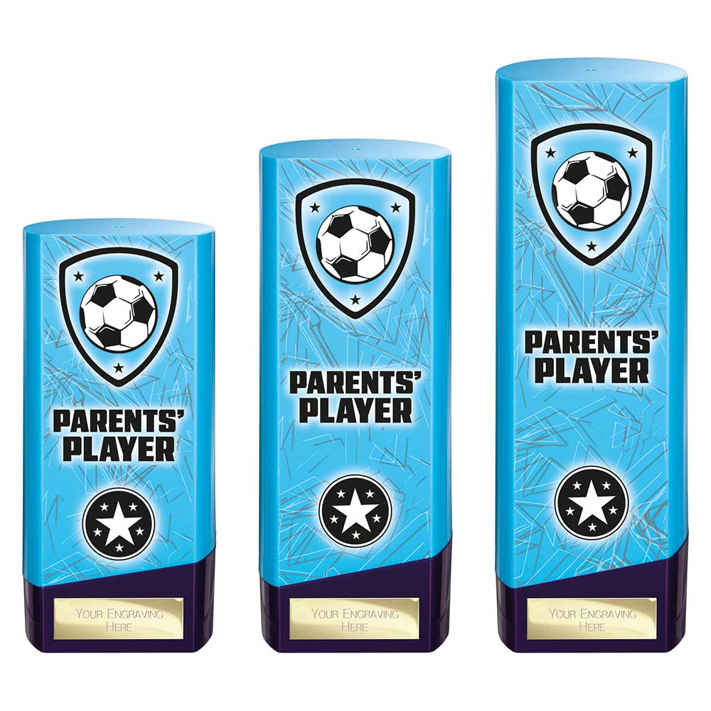 Prime Heavyweight Parents Player Football Award Trophy Blue Purple