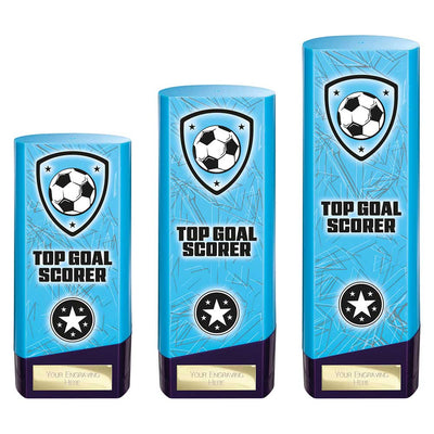 Prime Heavyweight Top Goal Scorer Football Award Trophy Blue Purple