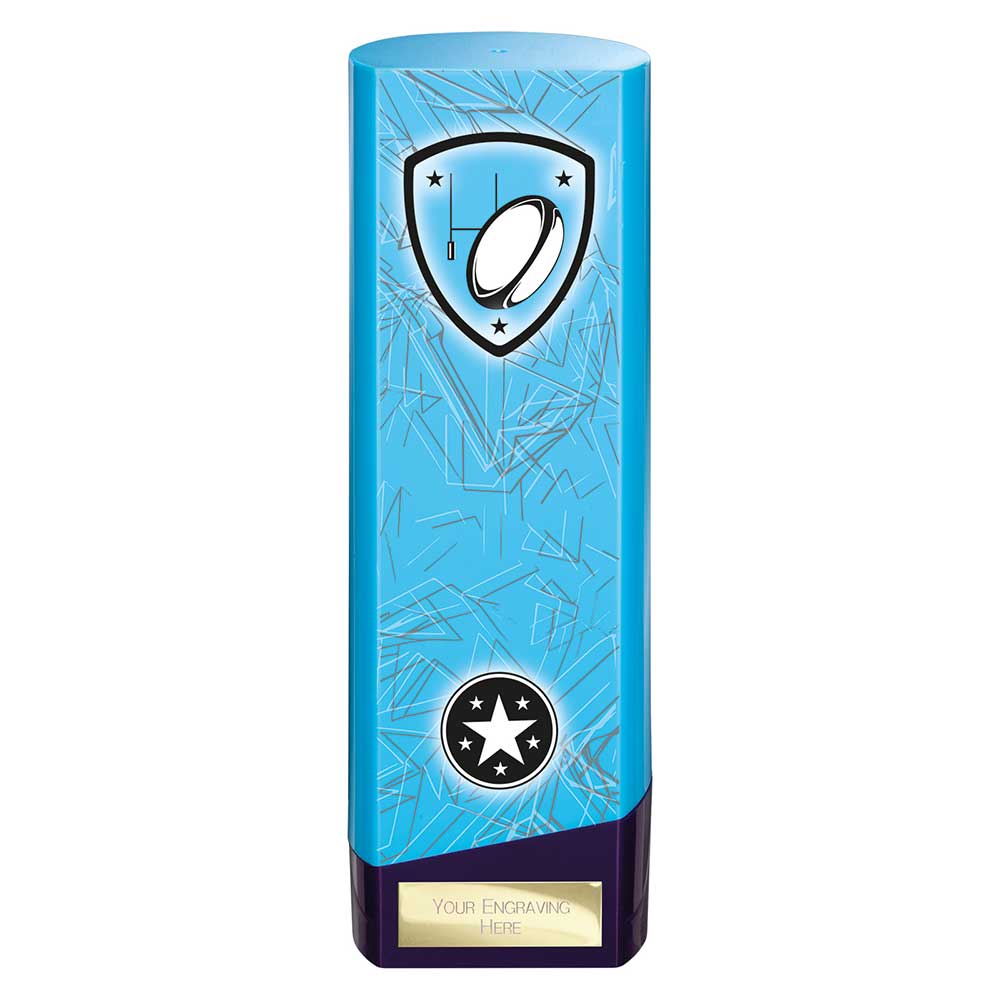 Prime Heavyweight Rugby Trophy Award Blue And Purple