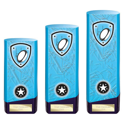 Prime Heavyweight Rugby Trophy Award Blue And Purple