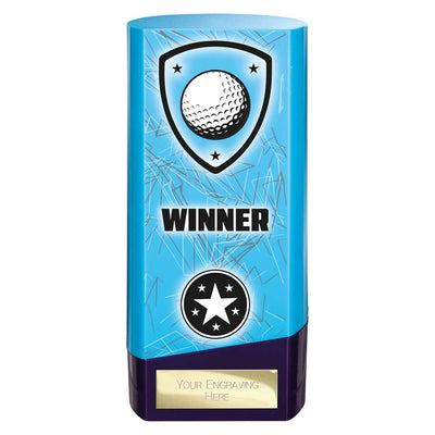 Prime Golf Heavyweight Trophy Award Blue And Purple