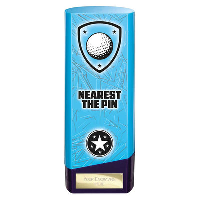 Prime Golf Nearest The Pin Heavyweight Trophy Award Blue And Purple