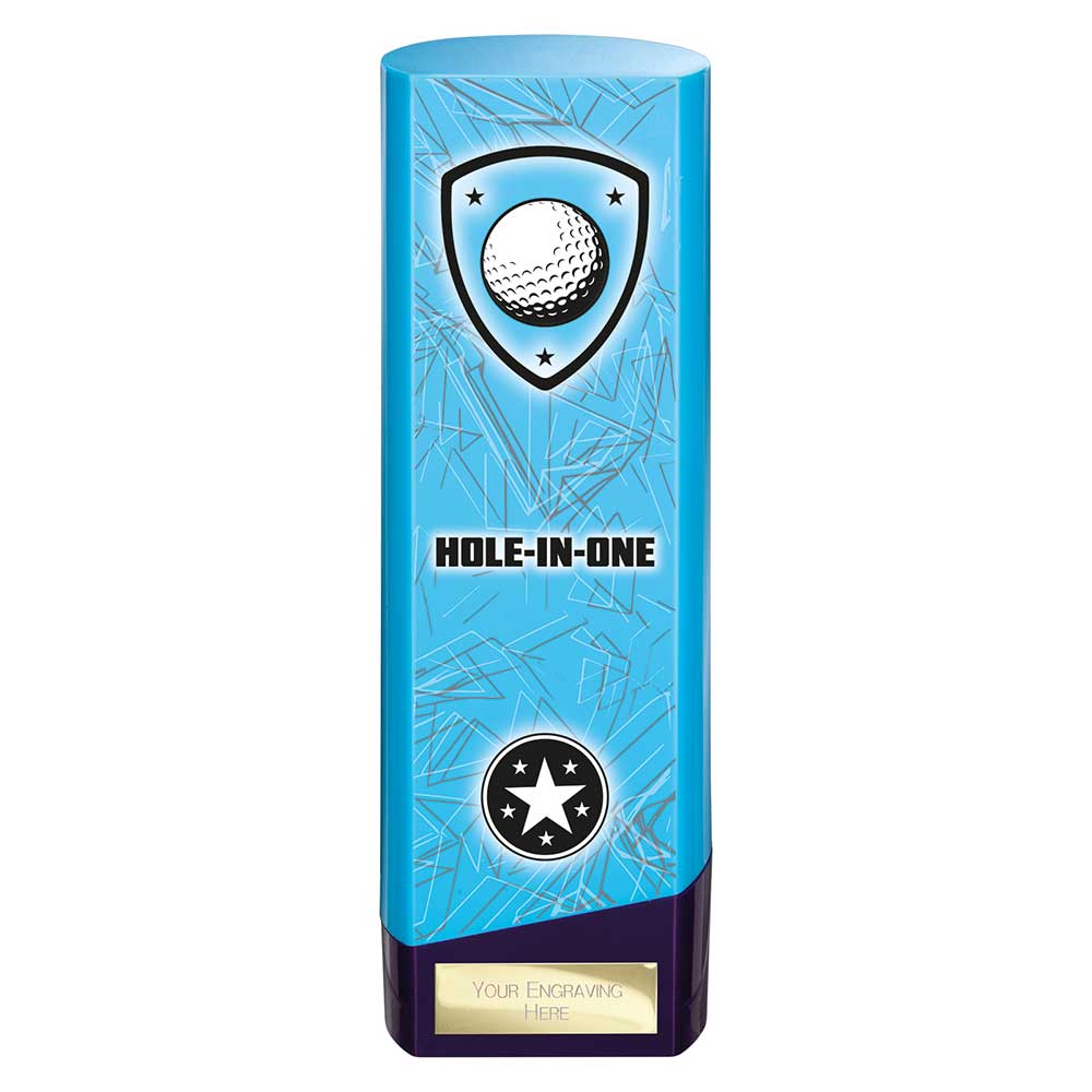 Prime Golf Hole In One Heavyweight Trophy Award Blue And Purple Heavyweight Blue And Purple