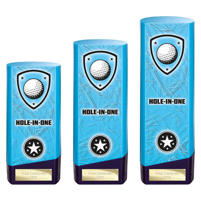 Prime Golf Hole In One Heavyweight Trophy Award Blue And Purple Heavyweight Blue And Purple