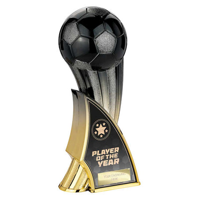 Firestorm Heavyweight Player Of The Year Carbon Football Trophy Award Black To Gold