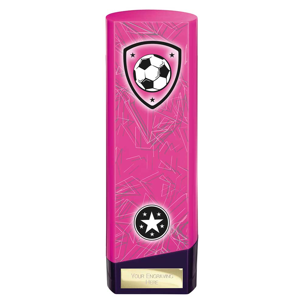 Prime Heavyweight Football Trophy Award Pink Purple