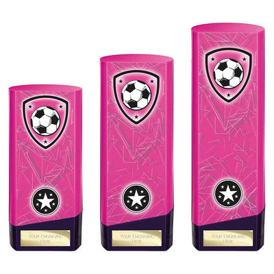 Prime Heavyweight Football Trophy Award Pink Purple