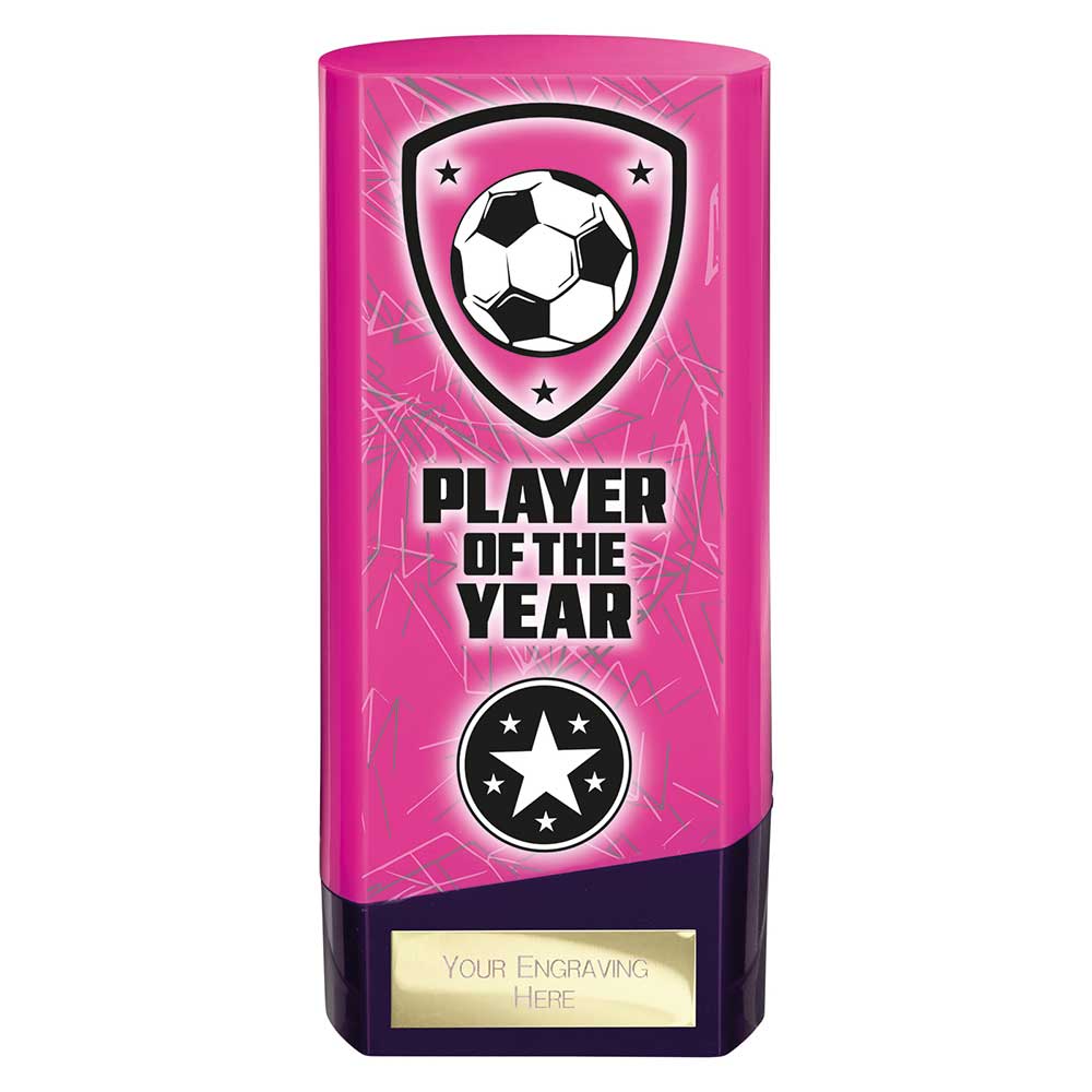 Prime Heavyweight Player Of The Year Football Award Trophy Pink Purple