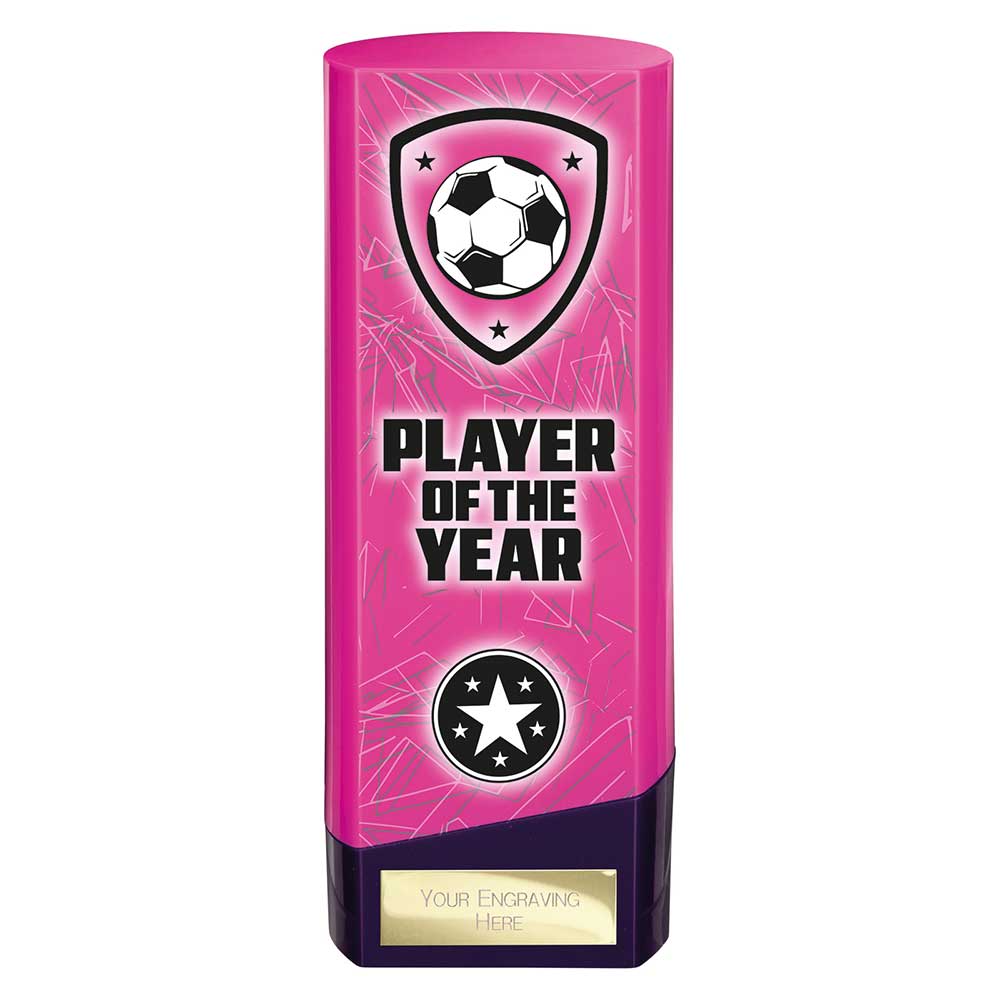 Prime Heavyweight Player Of The Year Football Award Trophy Pink Purple