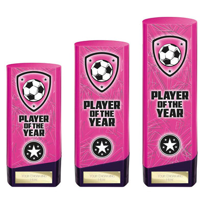 Prime Heavyweight Player Of The Year Football Award Trophy Pink Purple