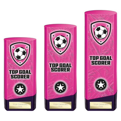 Prime Heavyweight Top Goal Scorer Football Award Trophy Pink Purple