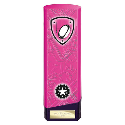 Prime Heavyweight Rugby Trophy Award Pink And Purple