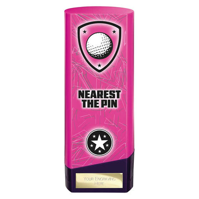 Prime Golf Nearest The Pin Heavyweight Trophy Award Pink And Purple