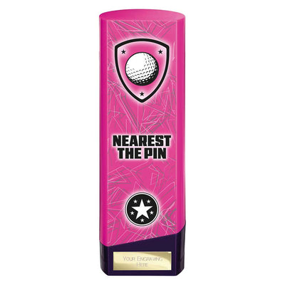 Prime Golf Nearest The Pin Heavyweight Trophy Award Pink And Purple