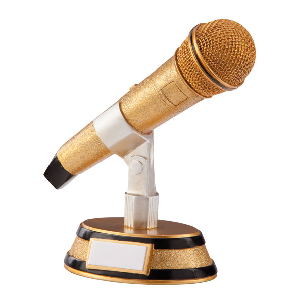 Karaoke King Music Microphone Trophy Award