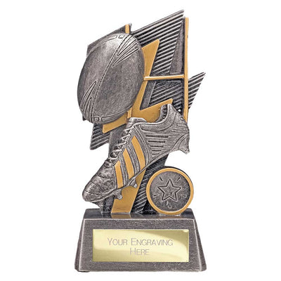 Strike Bolt Rugby Trophy Trophy Award Silver And Gold