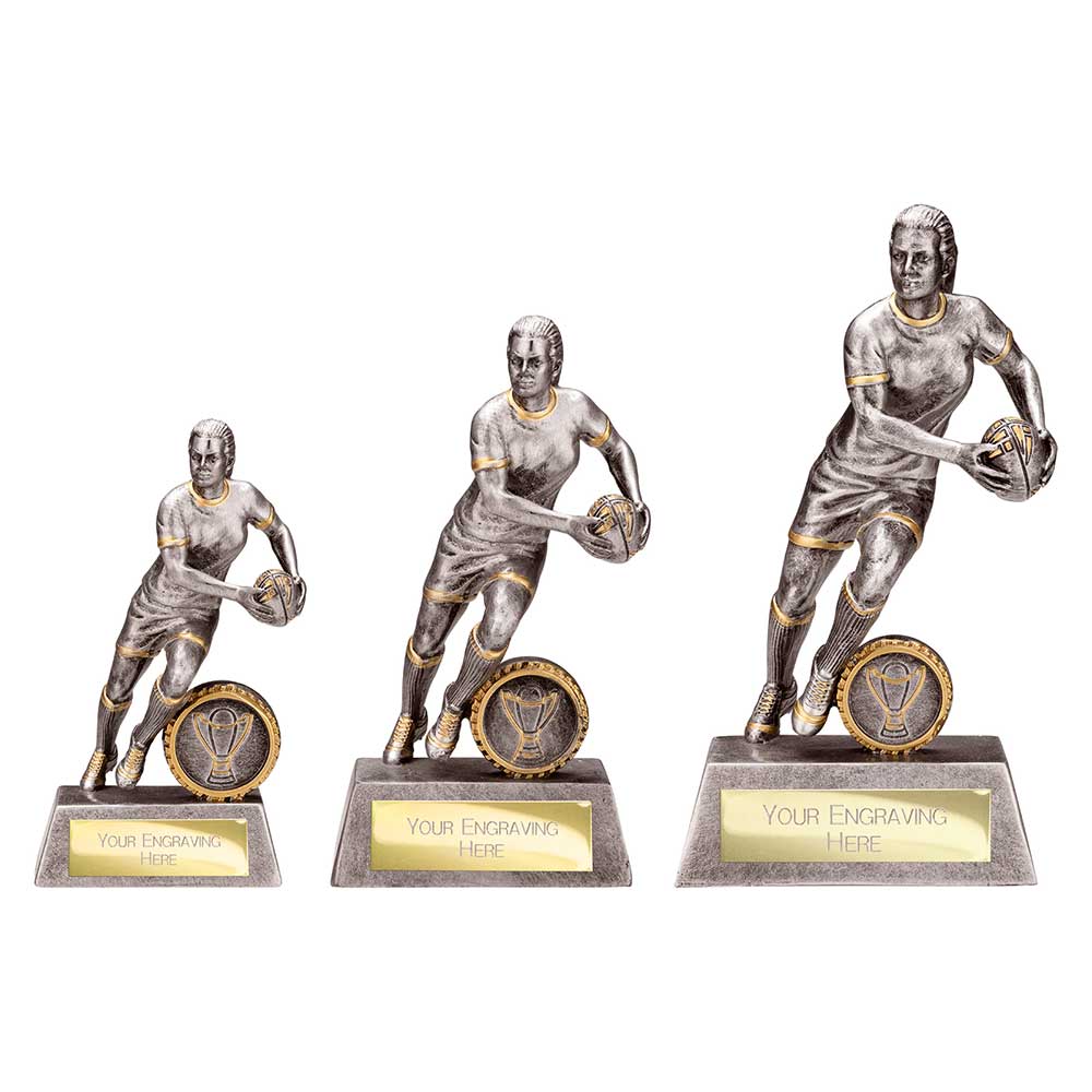 Stormer Rugby Female Trophy Award Silver And Gold