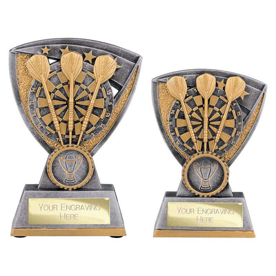 Optimum Darts Trophy Award Silver And Gold