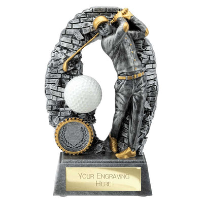 Blast Out Golf Male Trophy Award Silver