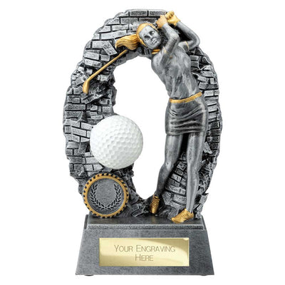 Blast Out Golf Female Trophy Award Silver