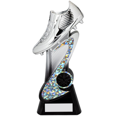 Blitz Football Boot Trophy in Silver