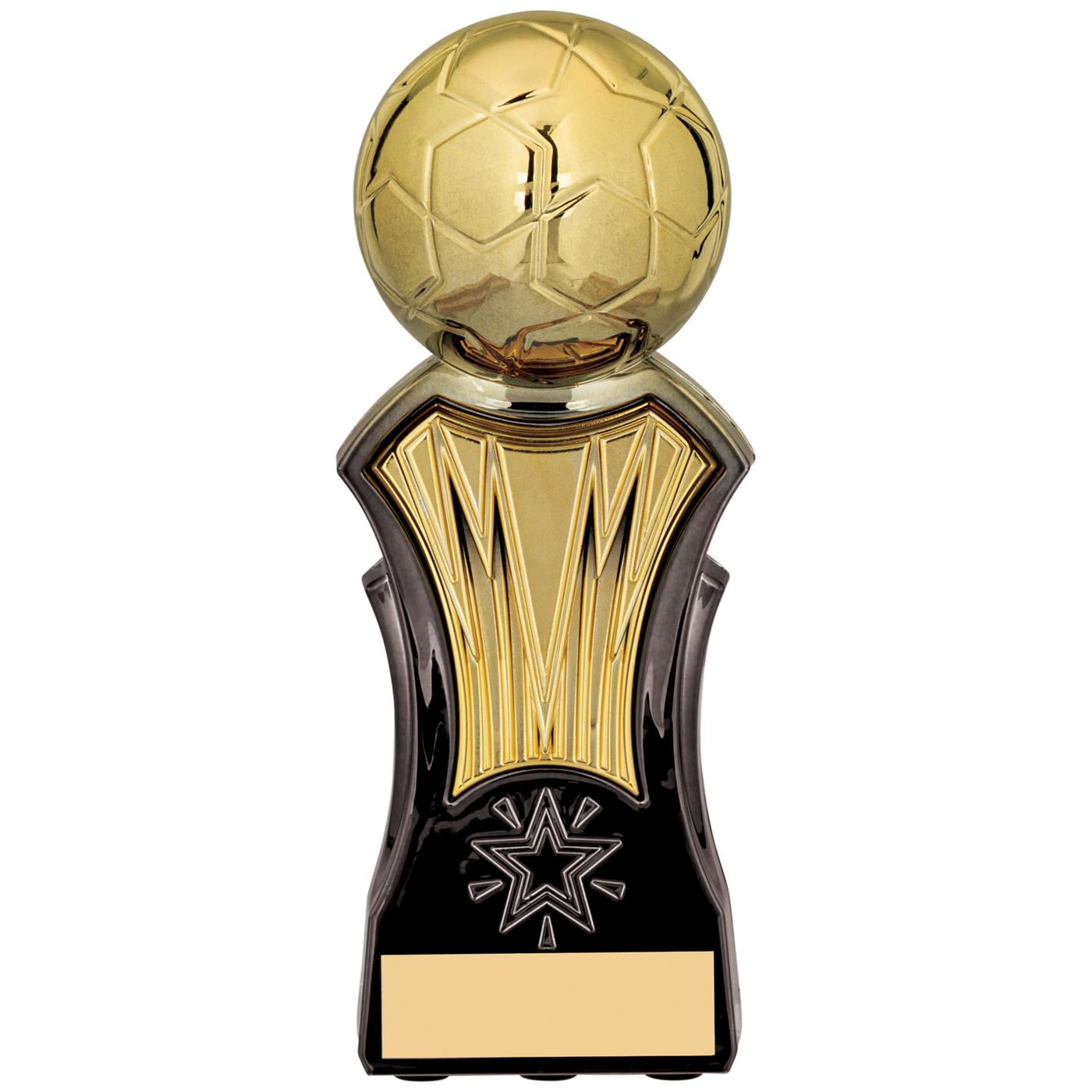 Strike Force Football Trophy Award in Gold & Black Fusion