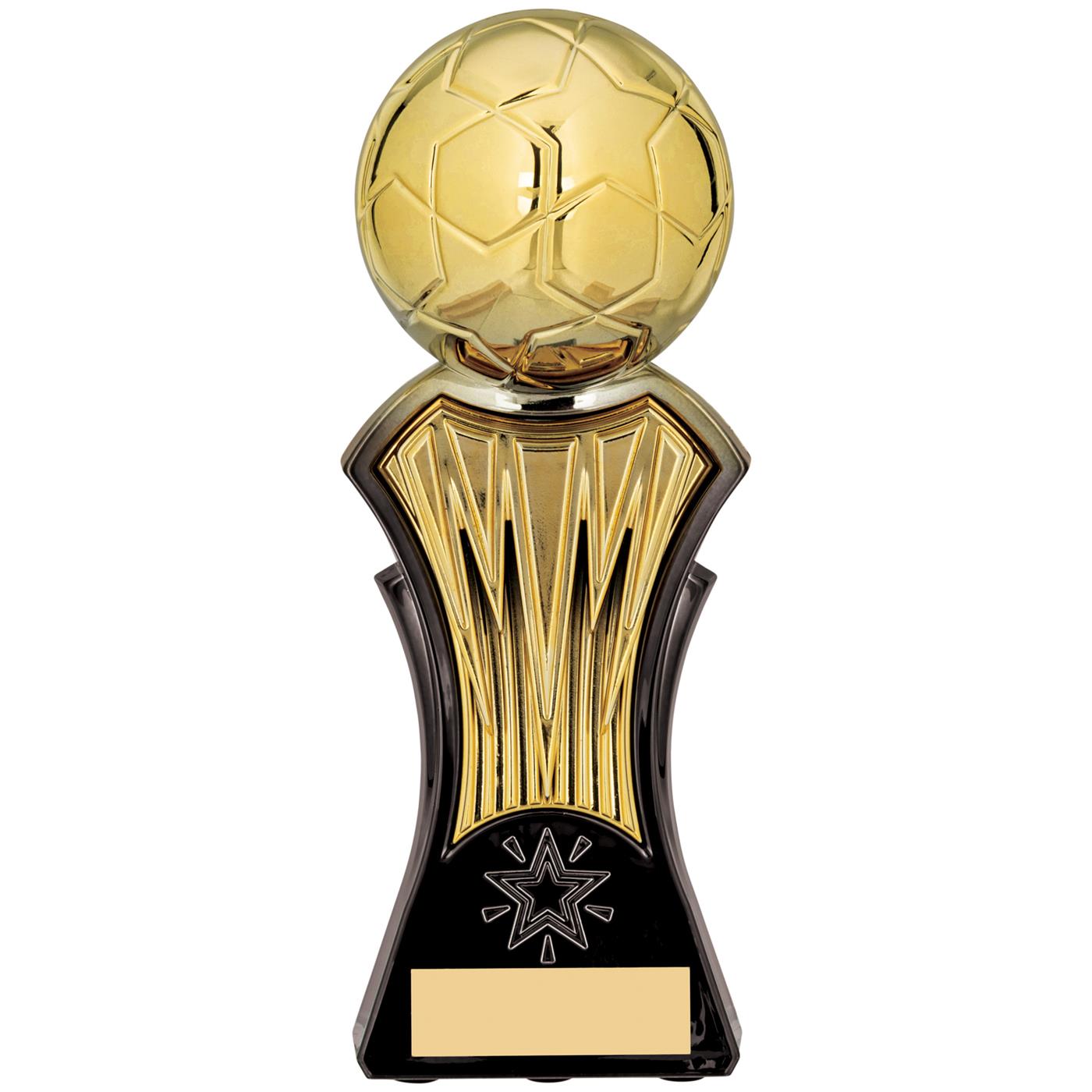 Strike Force Football Trophy Award in Gold Black Fusion