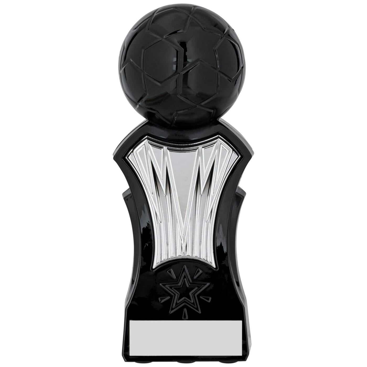 Strike Force Football Trophy Award in Silver & Black