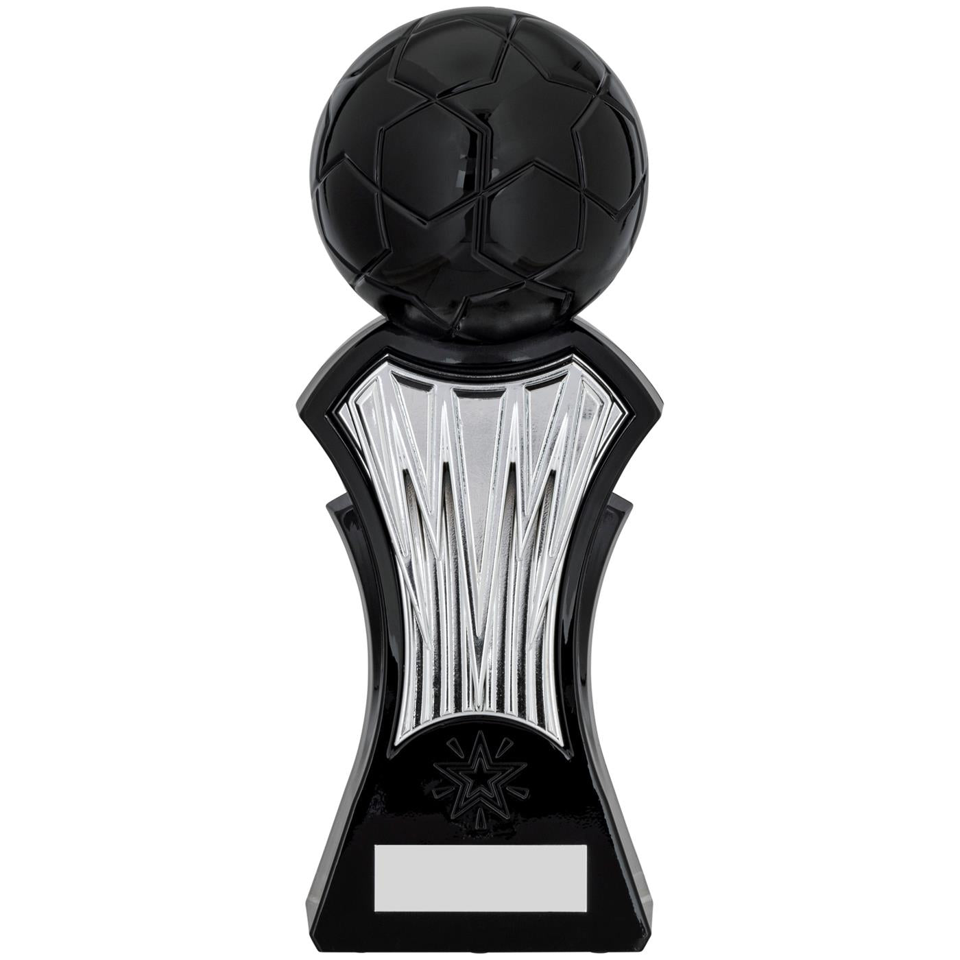 Strike Force Football Trophy Award in Silver & Black