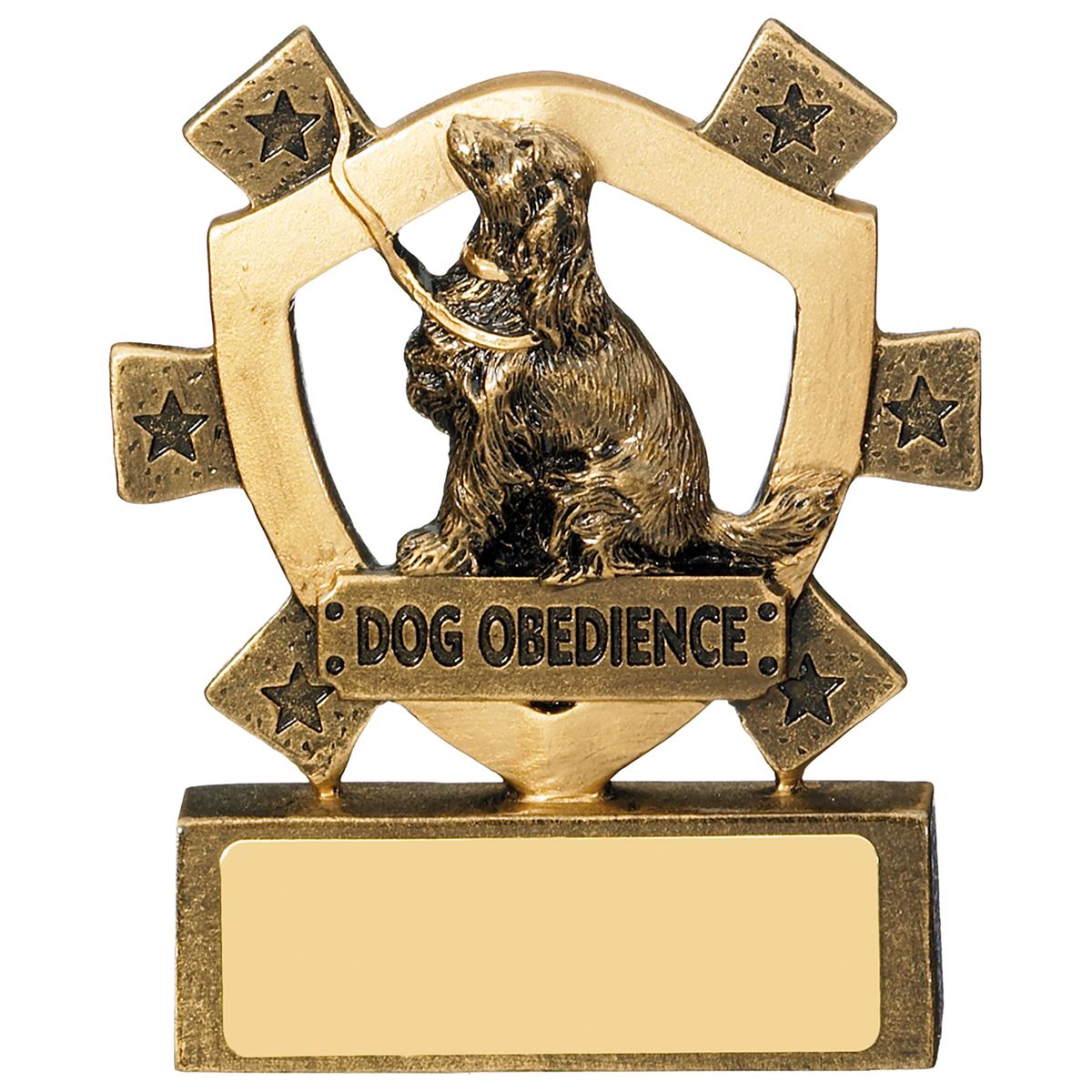 Dog Obedience Mini Shield Trophy – North East Trophies