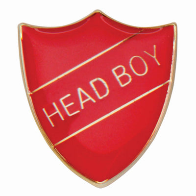 School Head Boy Shield Pin Badge