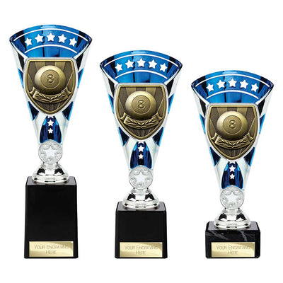 Cobra Star Pool Trophy Cup Silver And Blue