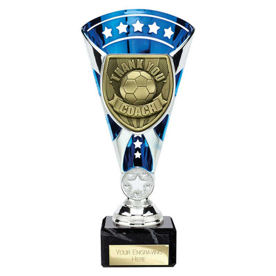 Cobra Star Cup Thank you Coach Football Trophy Cup Award  - 6 Colours