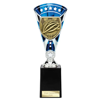 Cobra Star Cycling Trophy Cup Silver And Blue